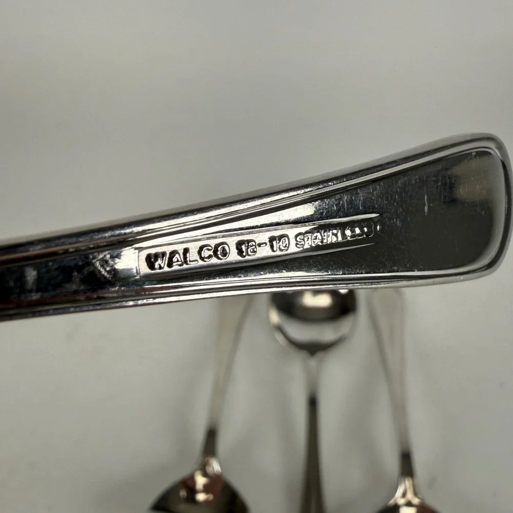 LOT OF 4 Walco Stainless 18/10 Flatware BALANCE Soup Spoons